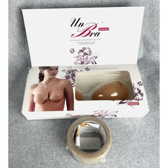 STRAPLESS PUSH UP BRA Silicone Backless Self Adhesive Plus Breast Tape Lifting - Picture 1 of 15